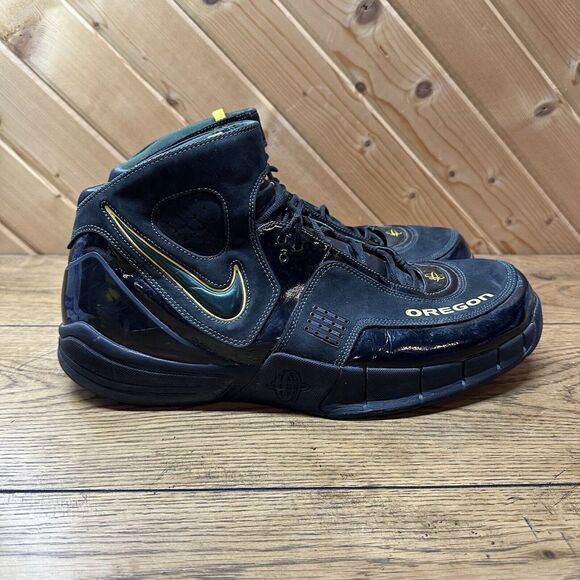 Nike Air Huarache Elite PE Oregon Ducks Away CFM Sample Promo 2006 Size 17 - Picture 2 of 15
